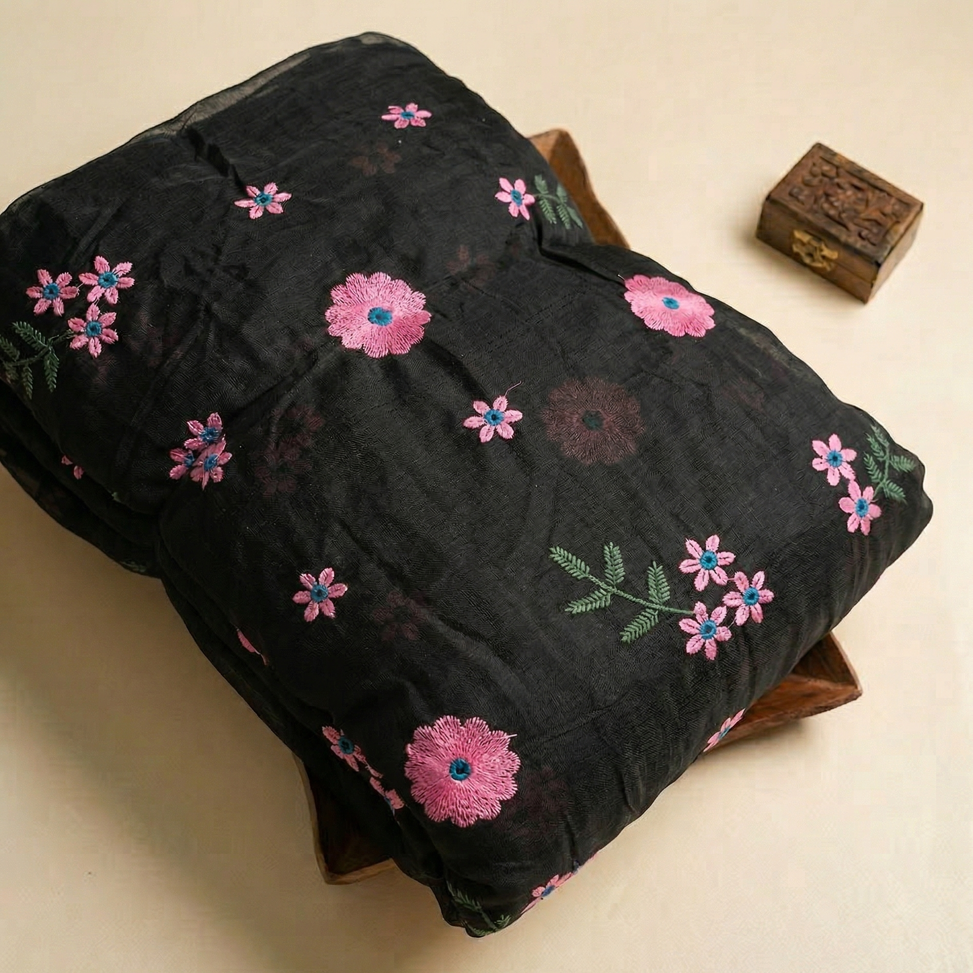 Mul Chanderi (Black)