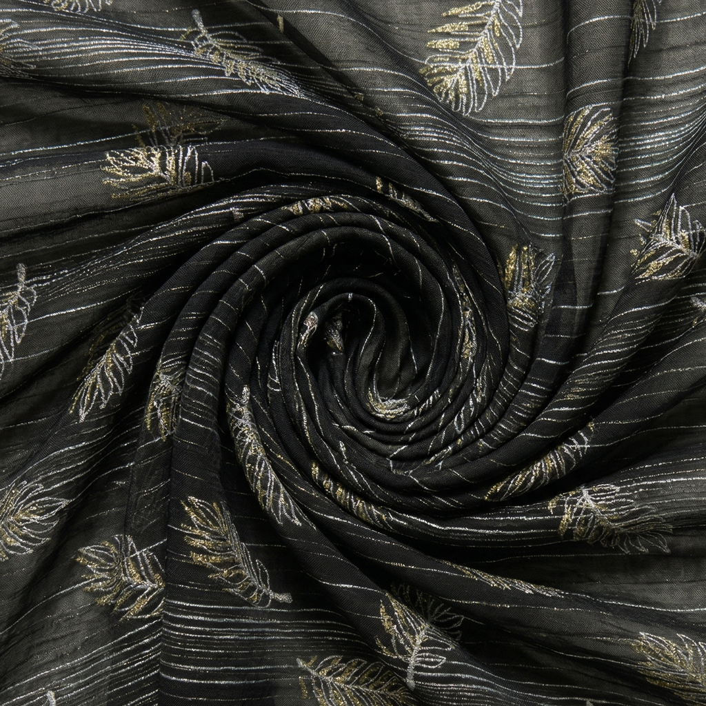Georgette Black Gold