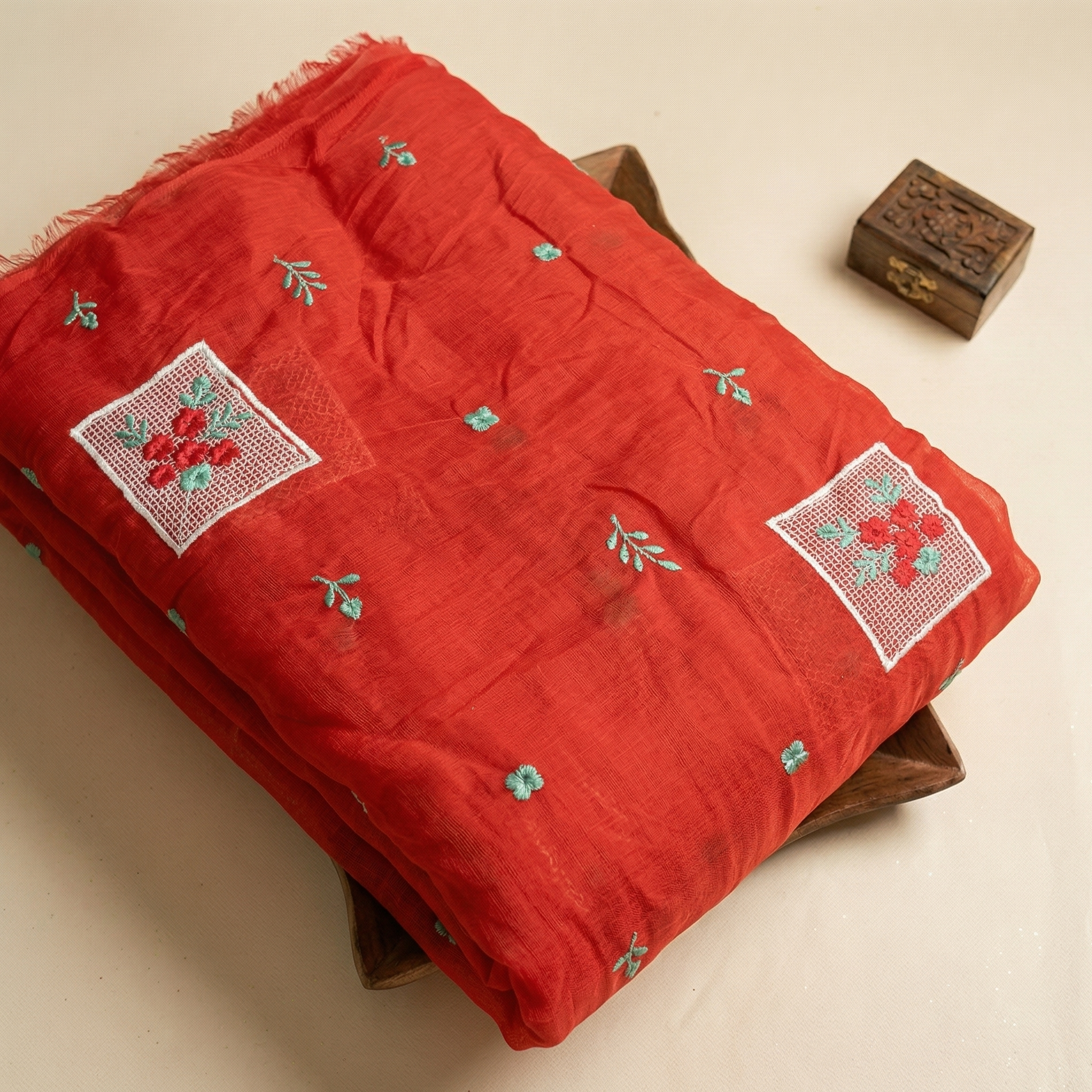 Semi Aplic Mulchanderi (Red)