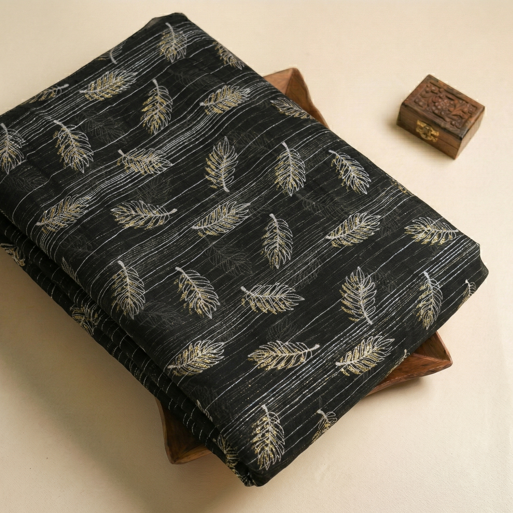 Georgette Black Gold