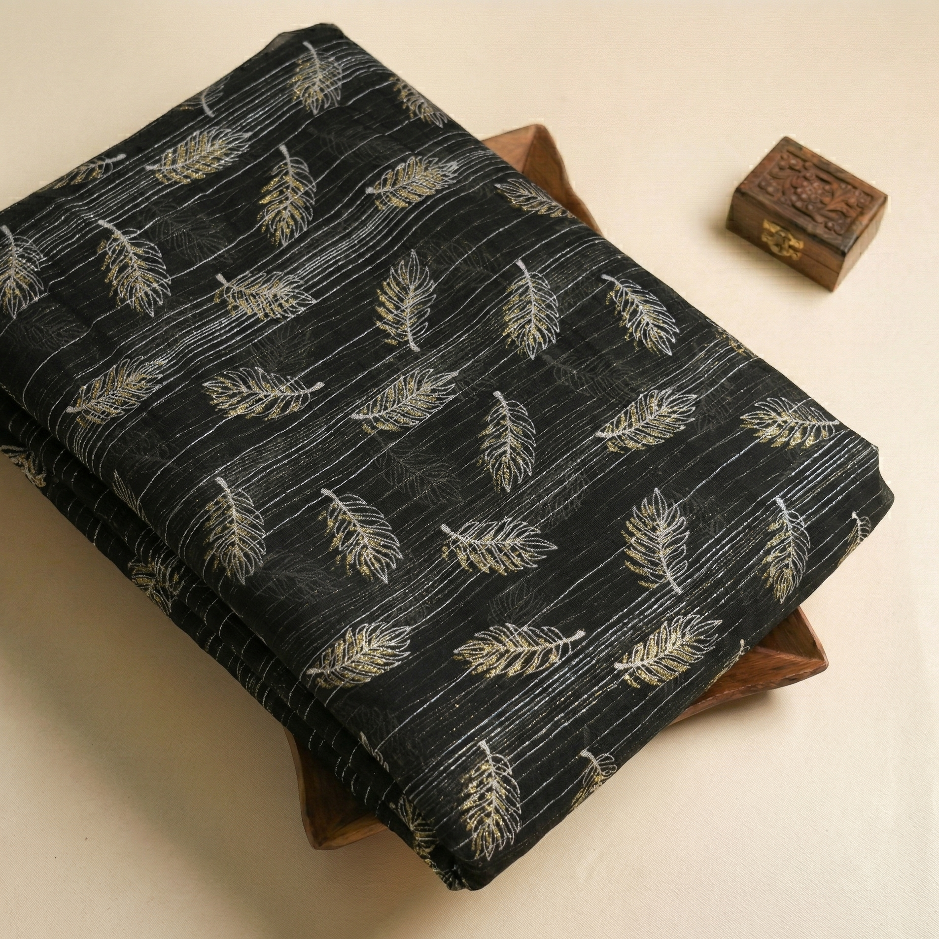 Georgette Black Gold